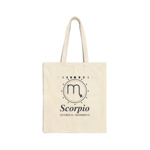 Scorpio Zodiac Cotton Canvas Tote Bag