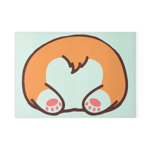Corgi Butt Style Tempered Glass Cutting Board