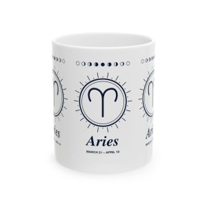 Aries Zodiac Celestial Ceramic Coffee Mug, 11 oz