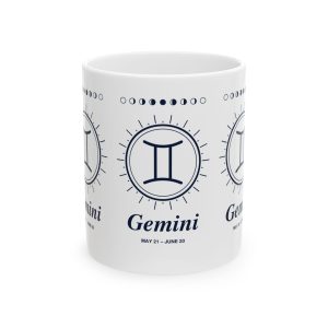 Gemini Zodiac Celestial Ceramic Coffee Mug, 11 oz