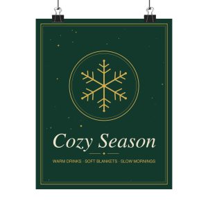 Cozy Season Holiday Wall Art Poster (8 x 10 in)