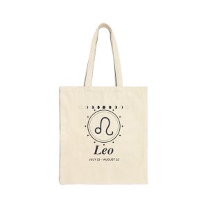 Leo Zodiac Cotton Canvas Tote Bag