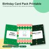 Printable birthday card pack designs