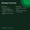 Printable birthday card pack designs details