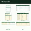 Monthly budget planner spreadsheet showing planned versus actual by category (inside)