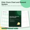 Kids chore chart and reward system printable pages