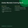 Zodiac mandala coloring book pages (details)