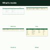 Social media content calendar spreadsheet month view (inside)