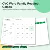 CVC word family reading games printable pages