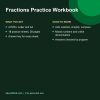 Fractions practice workbook printable sheets (details)
