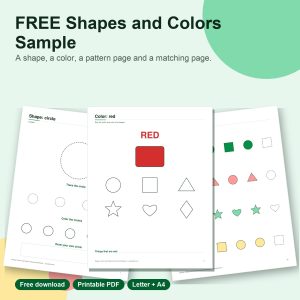 Free shapes and colors sample printable