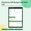 Christmas gift budget and wish list spreadsheet