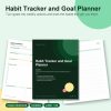Habit tracker and goal planner printable pages