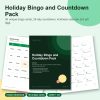 Holiday bingo and countdown pack printable pages