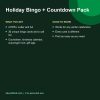 Holiday bingo and countdown pack printable pages (details)