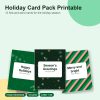Printable holiday card pack designs