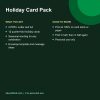 Printable holiday card pack designs details