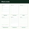 Homeschool planner pages: weekly lesson plan, subjects and attendance log (inside)