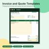 Invoice template spreadsheet with line items and totals