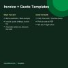 Invoice template spreadsheet with line items and totals (details)