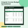 Irregular income budget spreadsheet month planner