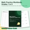 Math practice workbook printable sheets and answer key