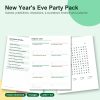 New Year's Eve party pack printable pages