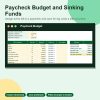 Paycheck budget and sinking funds spreadsheet
