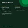 Pet care binder printable pages