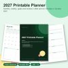 2027 printable planner monthly and weekly pages