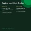 Reading log and book tracker printable pages (details)
