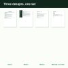 Three resume template designs: classic, modern and minimal (inside)