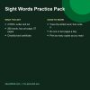 Sight words practice pack printable tracing pages (details)