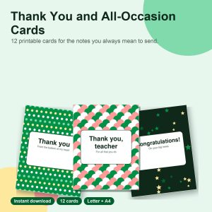 Printable thank you and all-occasion cards