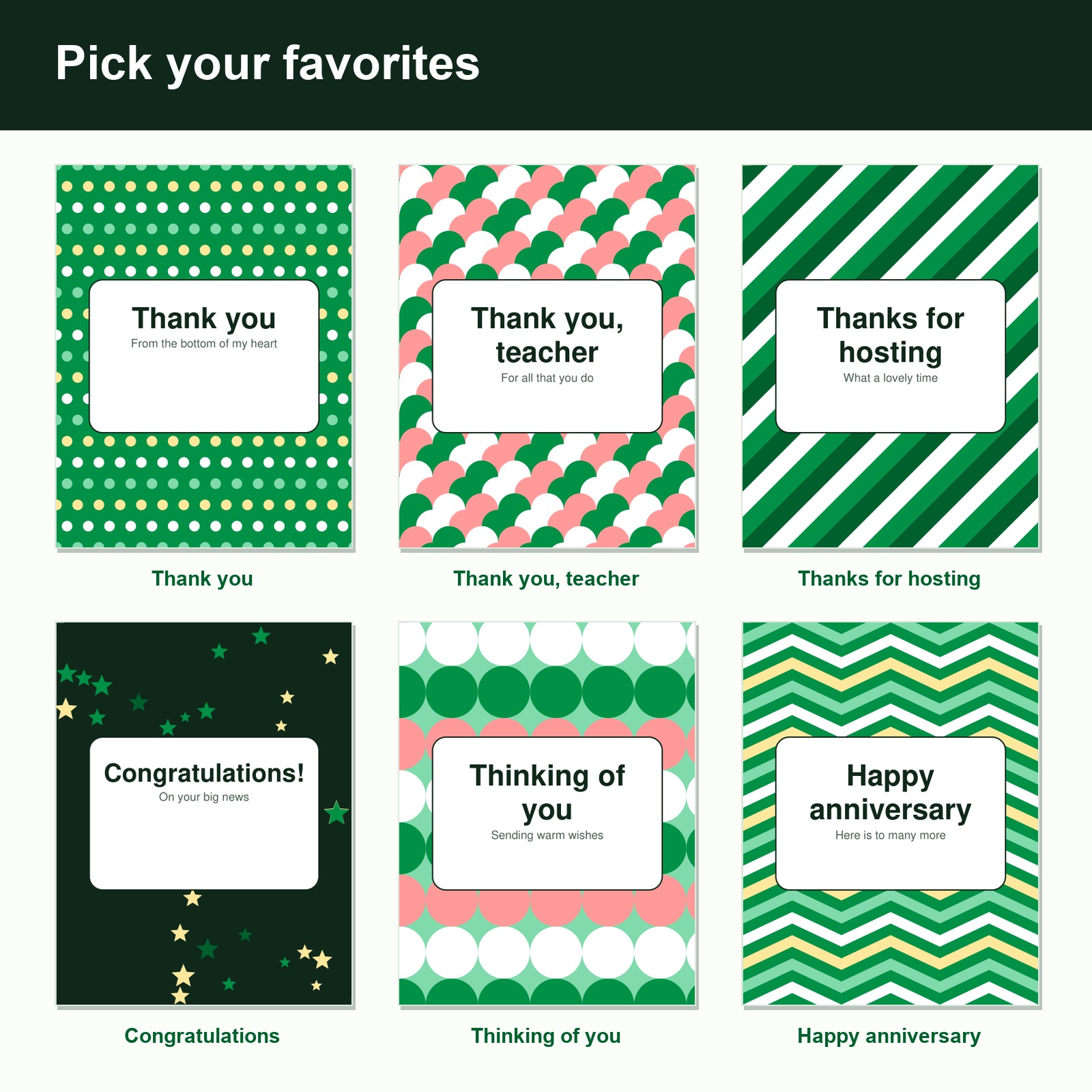 Printable thank you and all-occasion cards inside