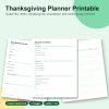 Thanksgiving planner printable pages