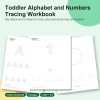 Toddler alphabet and numbers tracing workbook printable pages