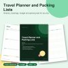 Travel planner printable pages: itinerary, packing lists and budget
