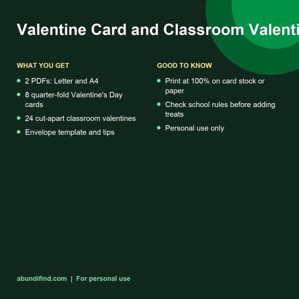 Printable Valentine cards and classroom valentines details