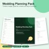 Wedding planning pack printable pages: timeline, budget and guest list