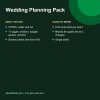 Wedding planning pack printable pages: timeline, budget and guest list (details)