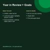 Year in review and new year goals workbook printable pages details