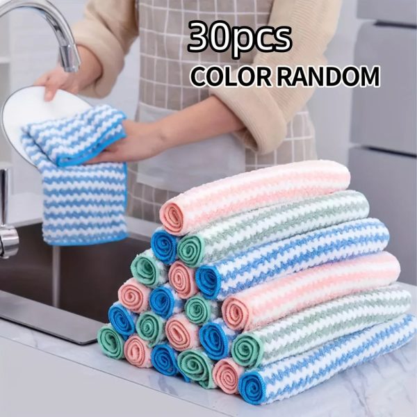 Set of 30 reusable dish towels in assorted colors