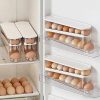 Two-tier rolling egg holder for the refrigerator